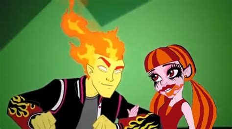 monster high fire guy|heath burns parents.